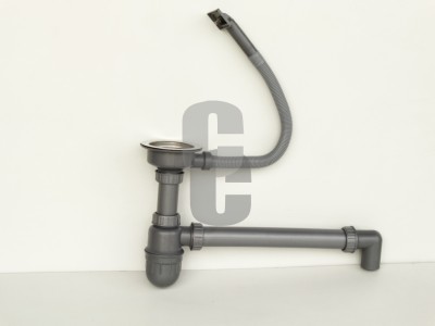 Сифон за мивка алпака с ГОЛЯМ ОТВОР                                                                                                                                                                                                                                                                         